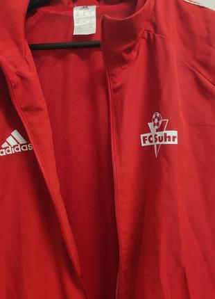 Куртка ветровка кофта мужская спортивная красная adidas, размер xl - 2xl9 фото