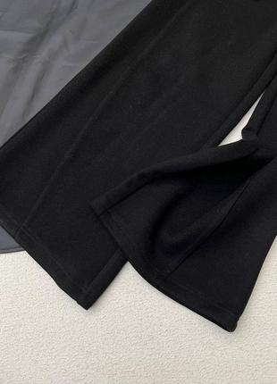 Штани вільного крою широкі чорні wang4 фото