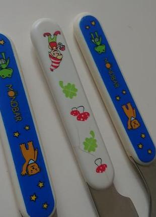 Детский качественный набор для кормления ложка вилка нож3 фото