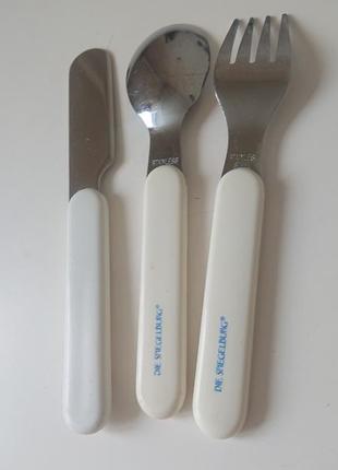 Детский качественный набор для кормления ложка вилка нож