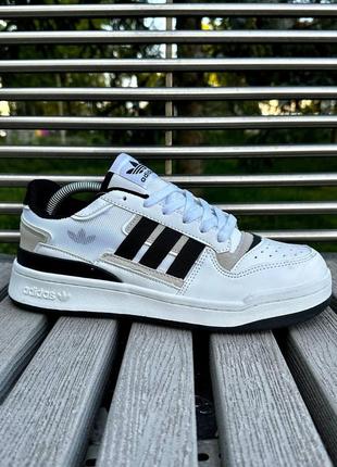 Кросівки adidas forum low (white black)