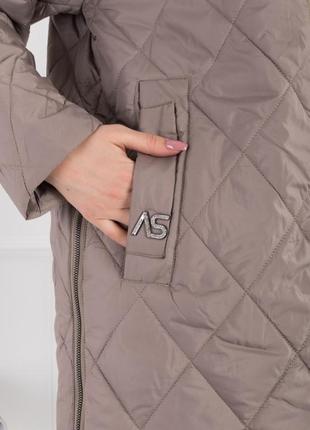 Женская удлиненная куртка курточка длинная пальто весна демисезон стеганная2 фото