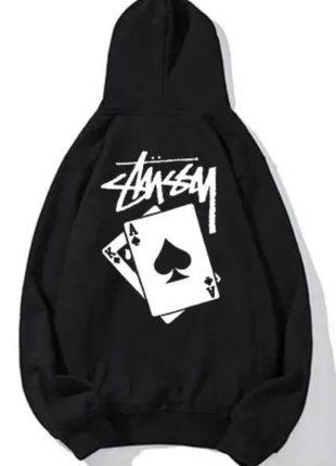 Худи stussy стусси топ качество стусі стасі стуссі стассі худак худі with playing card игральные карты ігральні карти