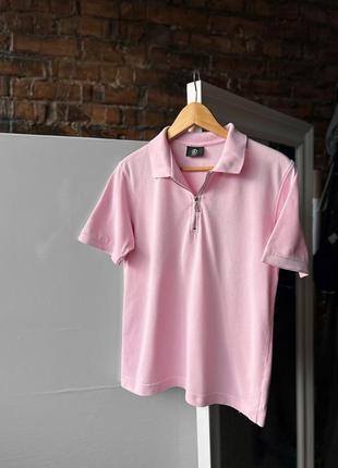 Bogner premium women's 1/4 zip short sleeve pink polo shirt женское, люксовое поло