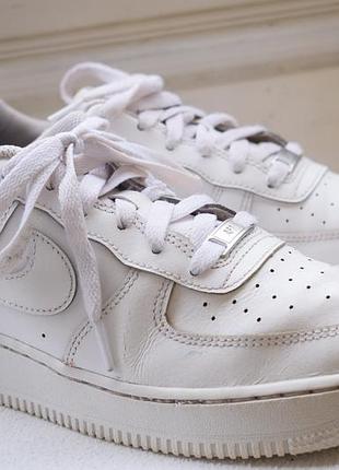 Шкіряні кросівки кеди мокасини снікерси nike air force р. 38,5 24,7 см