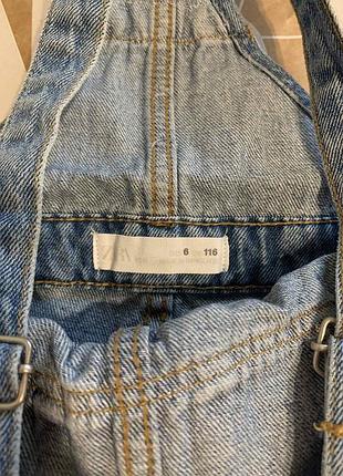 Дитячий джинсовий комбінезон zara 3