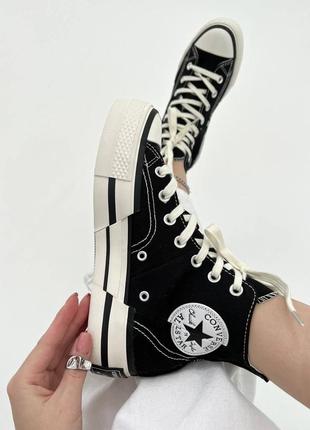 Converse chuck taylor vintage 70 plus hi blackwhite2 фото