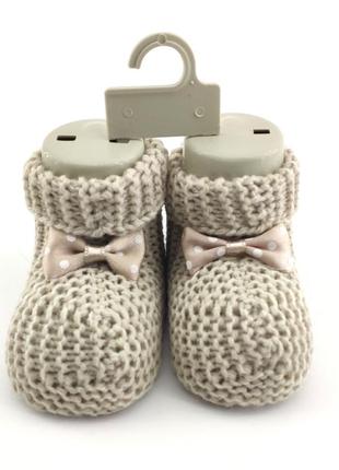 Пинетки носочки 16.5 размер 10 см длина обувь на новорожденных турция1 фото