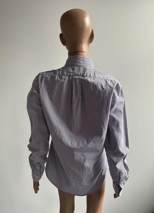 Рубашка в фиолетовую вертикальную полоску3 фото