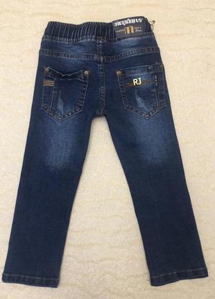 Демисезонные джинсы для мальчика на резинке 98-1282 фото
