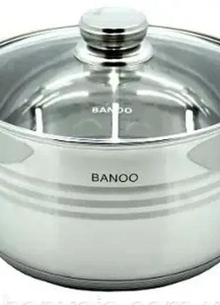 Набір посуду, каструль із неіржавкої сталі з 12 предметів banoo bn-50016 фото
