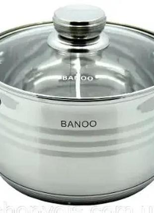 Набір посуду, каструль із неіржавкої сталі з 12 предметів banoo bn-50013 фото