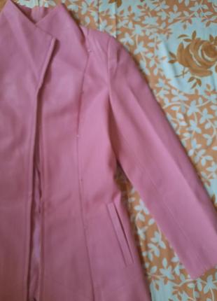 Женский розовый куртка плащ тренч из еко кожи5 фото