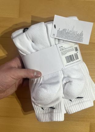 Носки nike everyday cushion crew socks (sx7666-100) оригинал!3 фото