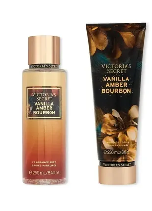 Новинка! victoria's secret vanilla amber bourbon fragrance lotion3 фото