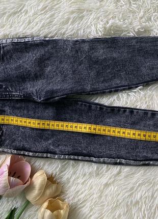 Джинсы темные потертые джинсовые брюки на девочку5 фото