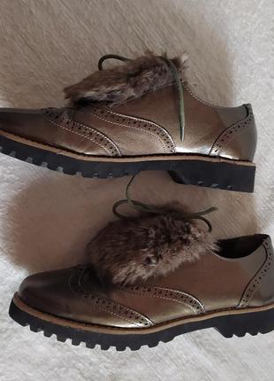 Как новые! очень красивые туфли на шнуровках от bel &amp; bo р. 39.2 фото