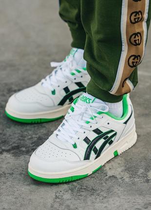 Чоловічі шкіряні кросівки asics ex89

white green