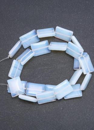 Бусины лунный камень прямоугольник d-13х18х4мм нить l-39 см