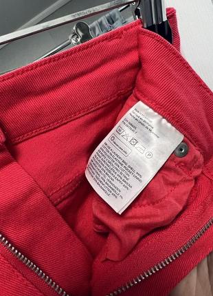 Красные джинсовые шорты h&m, размер xs5 фото