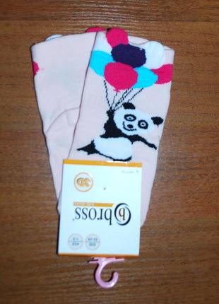 Демісезонні шкарпетки 1-3 бросс bross 3д панда кульки