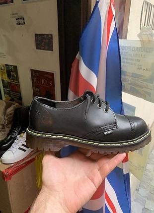 Шкіряні броги туфлі оригінал steel 3 eye шкіра black leather стіли original прошивка оксфорди  черевики