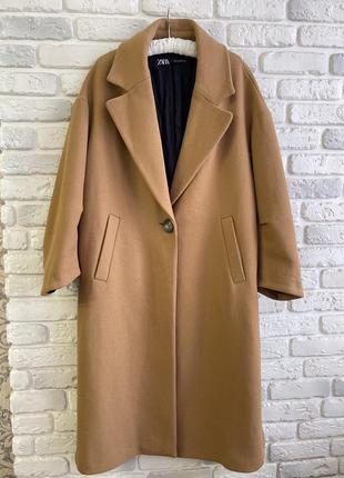 Стильное шерстяное пальто оверсайз5 фото