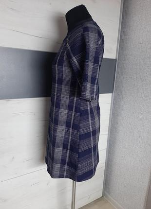 Сукня трапеція в клітинку mango плаття синє розмір м2 фото