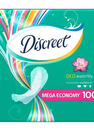 Щоденні гігієнічні прокладки discreet deo water lily 100 шт1 фото