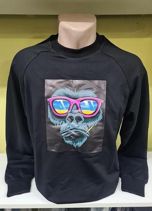 Реглан свитшот мужской весна лето, трикотажный свитшот двухнитка, свитшот, реглан, кофта, мужской свитшот с приколами