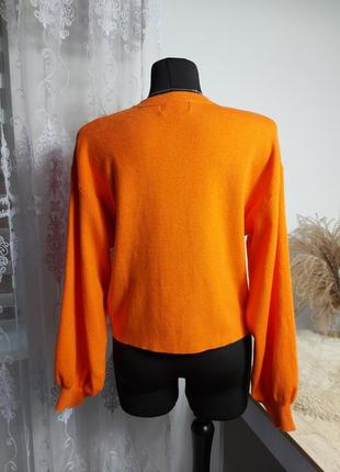 Bershka, очень стильная укороченная кофта/водолазка оранжевого цвета, размер м5 фото