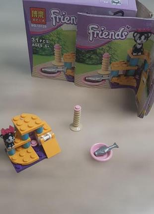 Конструктор friends bela 10129 "игровая площадка для котика"