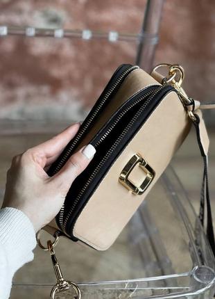 Сумка кросс-боди в стиле marc jacobs the snapshot beige multi
