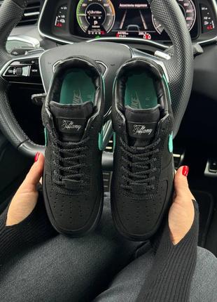 Женские кроссовки nike air force 1 low x tiffany&amp;co black mint найк форсы тиффани6 фото