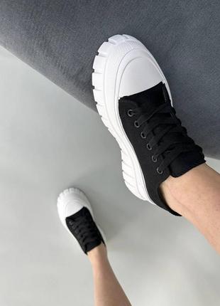 Черные джинсовые кеды на высокой подошве текстильные кеды джинс