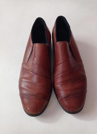 Rieker. кожаные туфли на широком каблуке. 37 размер .4 фото