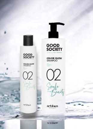 Шампунь для сяйва кольору artego good society 02 color gow shampoo1 фото