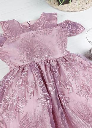 Шикарное пышное платье + диадема на 6 лет, 116 см.2 фото