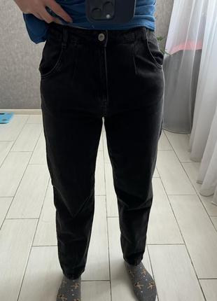 Темно-серые мом джинсы slouchy с высокой посадкой tally weijl3 фото