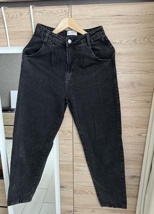Темно-серые мом джинсы slouchy с высокой посадкой tally weijl1 фото