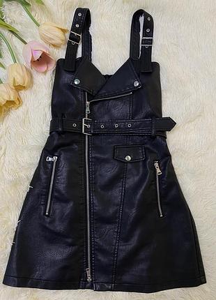 Кожаный сарафан кожаное платье кожаное