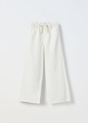 Белые джинсы палаццо zara