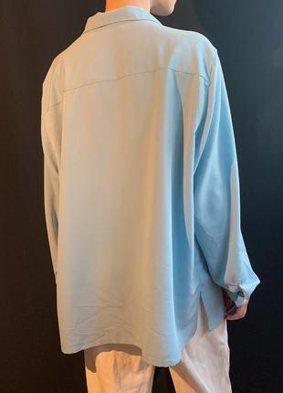 Базовая рубашка спокойного голубого оттенка4 фото