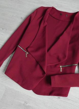 Нарядный бордовый пиджак2 фото