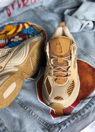Nike m2k tekno linen & wheat & ale brown 🆕 женские кроссовки найк текно 🆕 коричневые6 фото