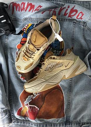 Nike m2k tekno linen & wheat & brown ale 🆕 жіночі кросівки найк текно 🆕 коричневі