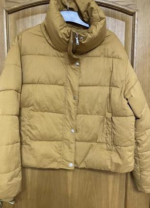 Модная тёплая осенняя куртка пуффер 50-52 р2 фото