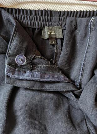 Классические брюки темно-синего цвета с поясом завязкой бренда river island8 фото
