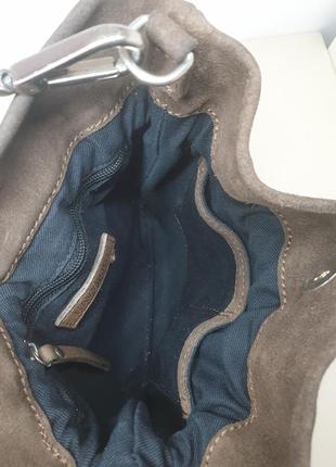 Брендова сумка мішок шаейцарского бренду navyboot натуральна замша6 фото