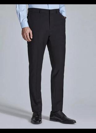 Чоловічі вовняні брюки slim fit w34/l31 класика бренд m&s